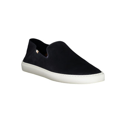 Hugo Boss Sleek Blue Slip-On Sneakers with Contrast Sole