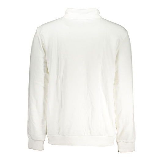 K-WAY Elegant White Contrast Zip Sweater