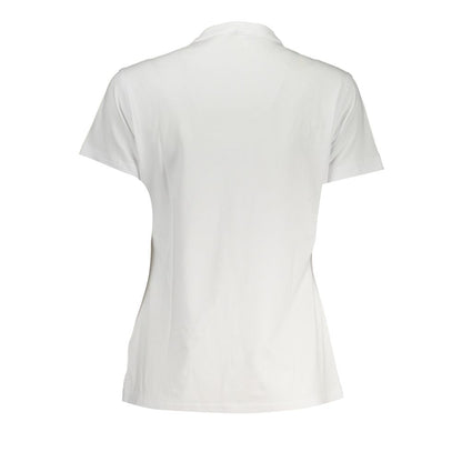 K-WAY Chic V-Neck Cotton Tee with Iconic Appliqué