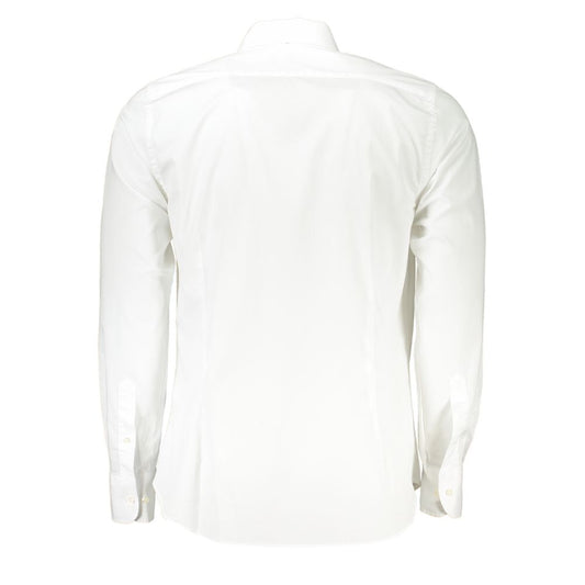 La Martina Chic Slim Fit Long Sleeved White Shirt