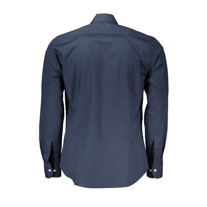 La Martina Chic Slim Fit Long Sleeved Blue Shirt