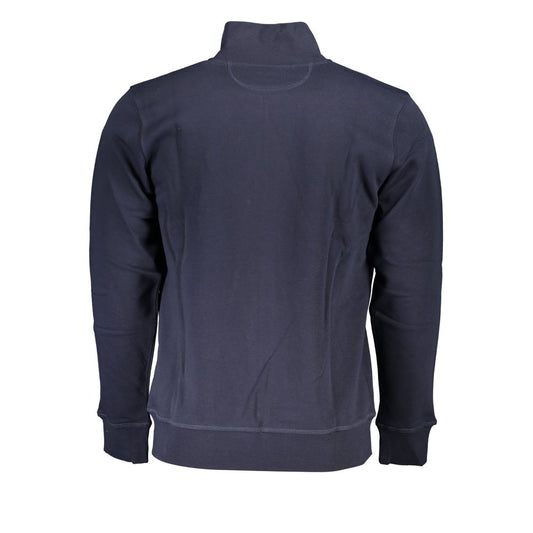 La Martina Sleek Long-Sleeved Fleece Sweatshirt in Blue