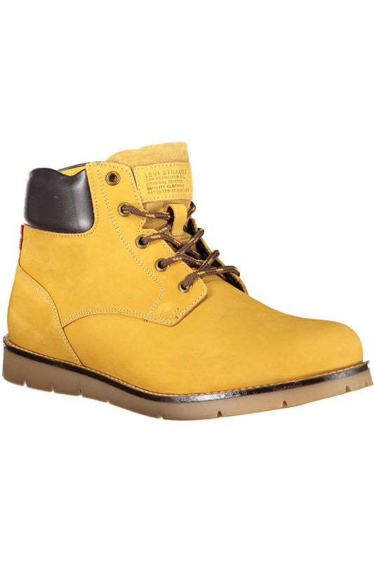 Levi's Sunset Yellow Ankle Boots with Lace-Up Detail