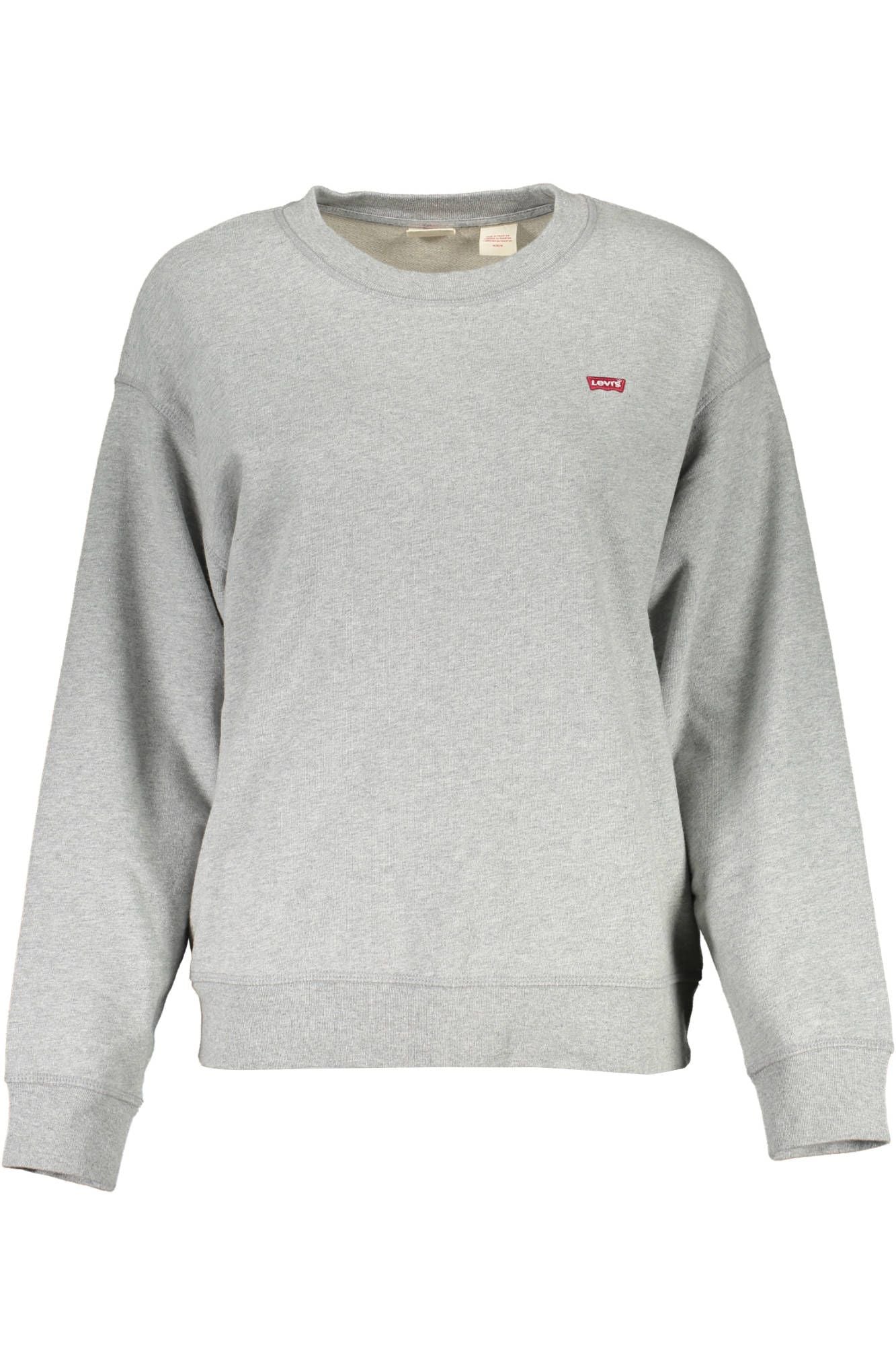 Levi's Chic Gray Cotton Round Neck Sweatshirt