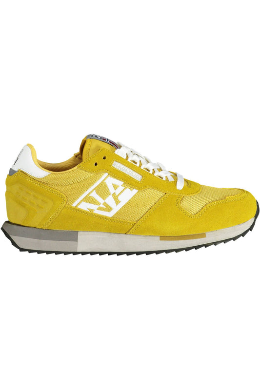 Napapijri Vibrant Yellow Lace-Up Sporty Sneakers