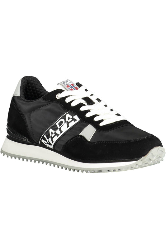 Napapijri Sleek Black Lace-Up Sports Sneakers