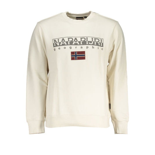 Napapijri Elegant White Crew Neck Sweatshirt