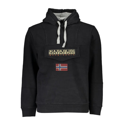 Napapijri Elegant Fleece Hooded Sweatshirt with Embroidery