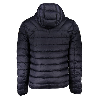 Napapijri Chic Blue Hooded Jacket with Sleek Design