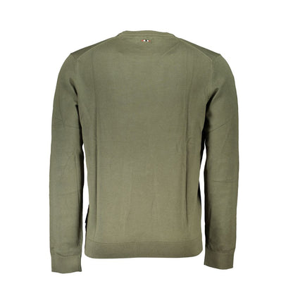 Napapijri Classic Green Crew Neck Cotton Sweater