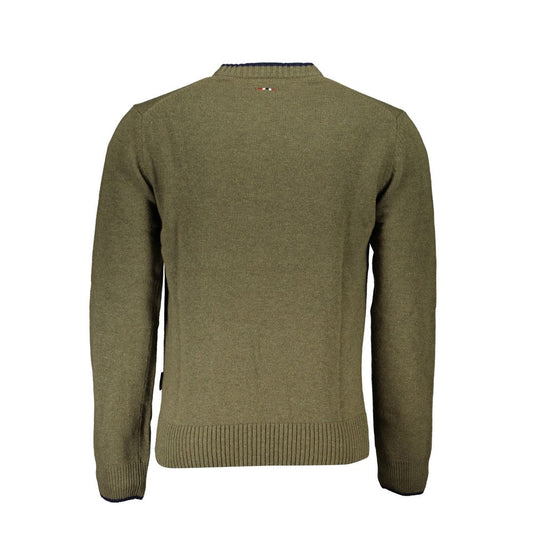 Napapijri Elegant Crew Neck Green Sweater