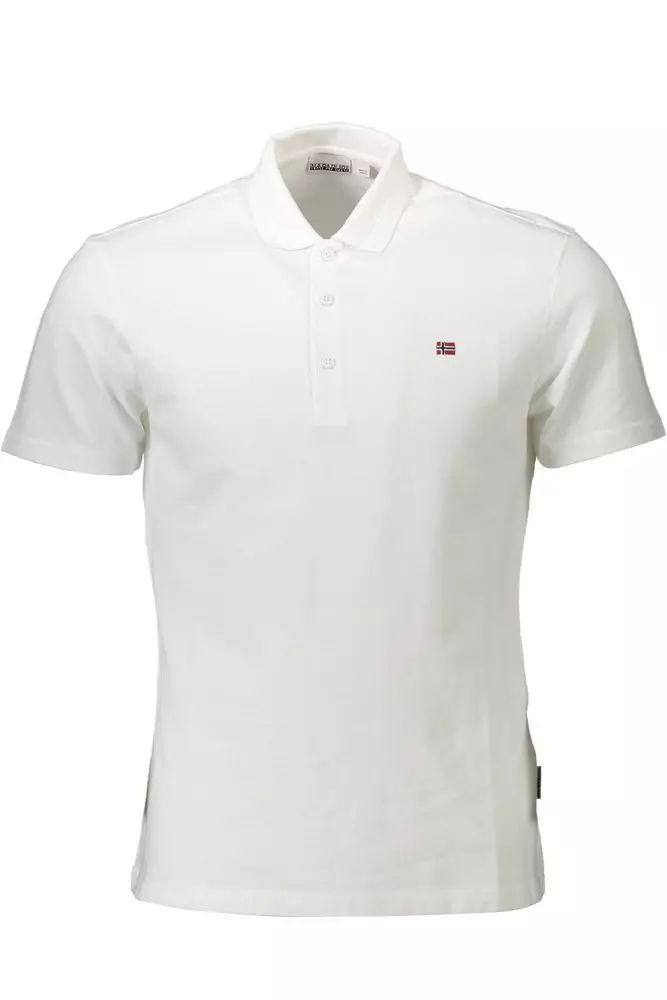 Napapijri Elegant White Cotton Polo for Men