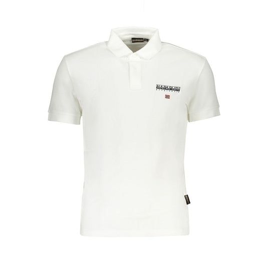 Napapijri Elegant White Contrasting Polo for Men