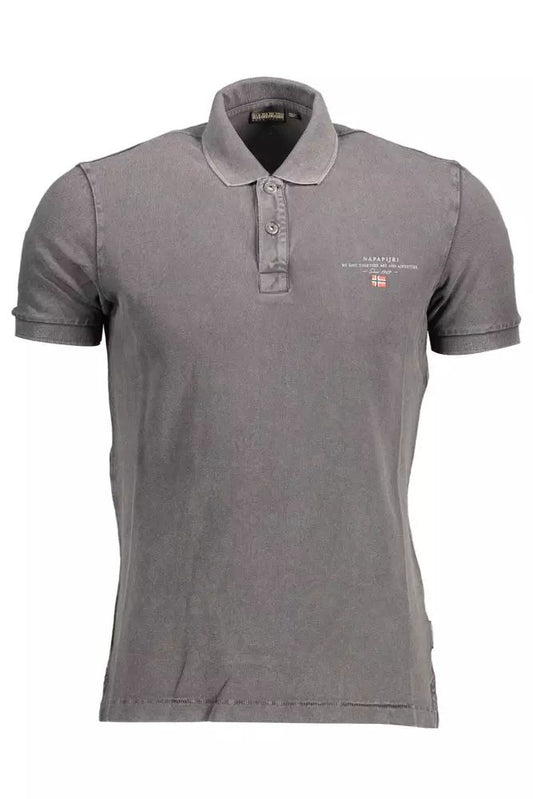 Napapijri Elegant Gray Short-Sleeved Polo