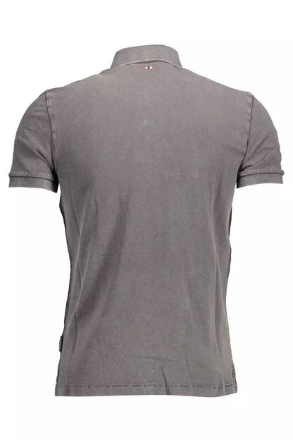 Napapijri Elegant Gray Short-Sleeved Polo