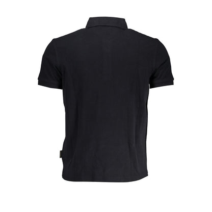 Napapijri Chic Contrast Detail Black Polo Shirt