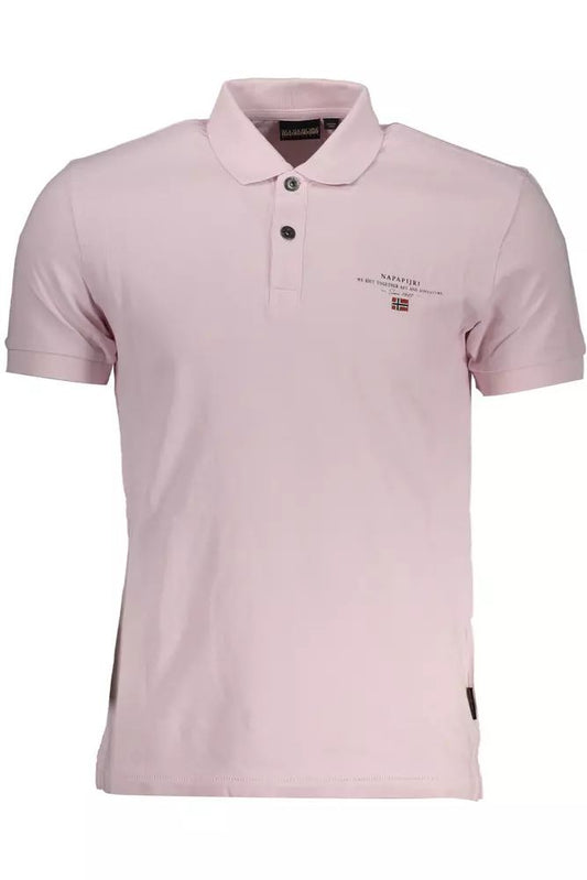 Napapijri Elegant Pink Polo with Chic Embroidery