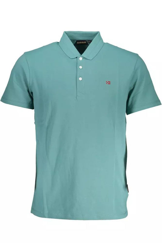 Napapijri Chic Short-Sleeved Green Polo for the Stylish Gent