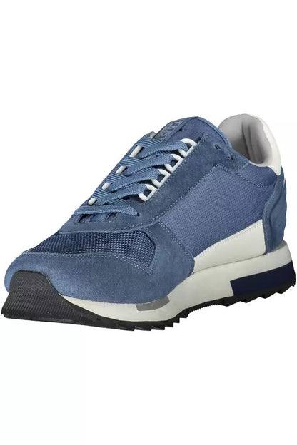 Napapijri Sleek Blue Lace-Up Sport Sneakers