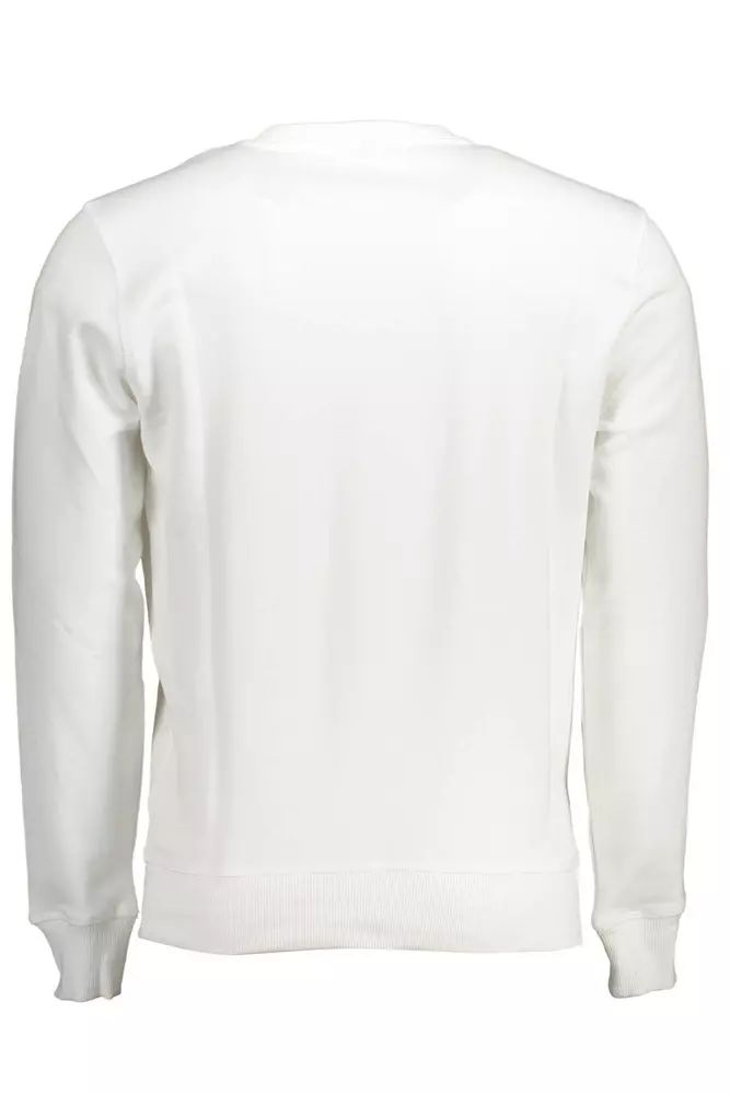 North Sails Exclusive White Cotton Round Neck Sweater