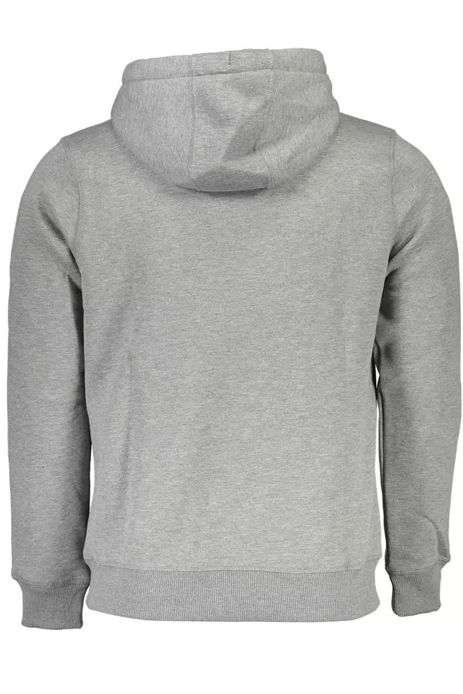 North Sails Elegant Gray Hooded Sweatshirt with Logo