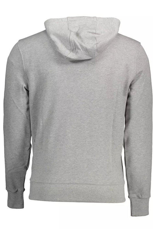 North Sails Chic Gray Hooded Cotton Sweatshirt