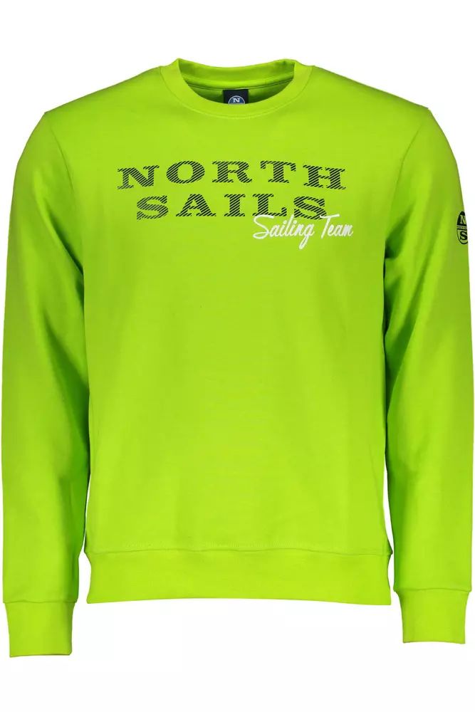 North Sails Green Round Neck Printed Logo Sweatshirt