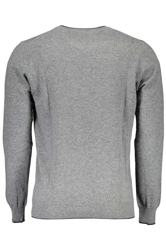 North Sails Eco-Conscious Gray Sweater with Embroidered Logo