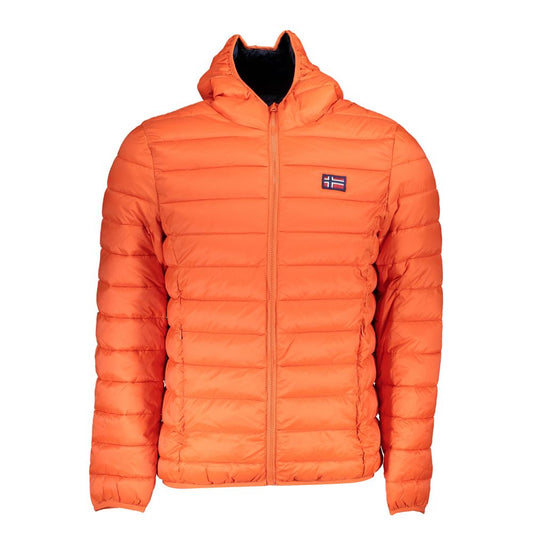 Norway 1963 Vibrant Orange Hooded Polyamide Jacket