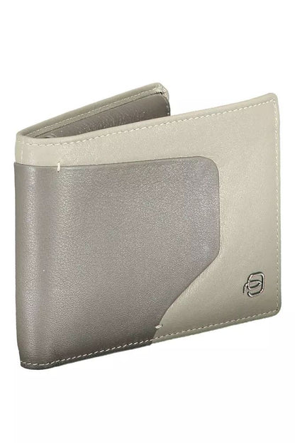 Piquadro Sleek Bi-Fold Leather Wallet with RFID Block