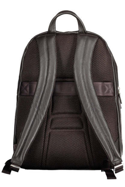 Piquadro Elegant Leather Backpack with Laptop Compartment