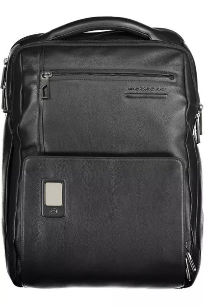 Piquadro Elegant Leather Backpack with Laptop Pocket