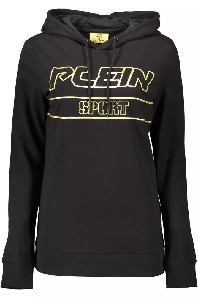 Plein Sport Elegant Hooded Sweatshirt with Contrasting Details