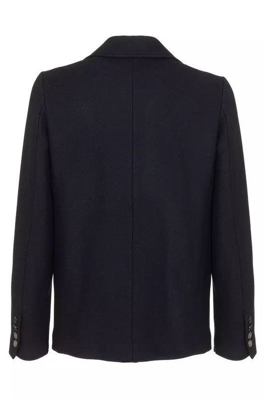 Fred Mello Elegant Men's Short Wool Blend Coat