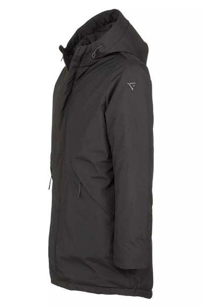 Fred Mello Sleek Men's Tech Fabric Jacket with Hood