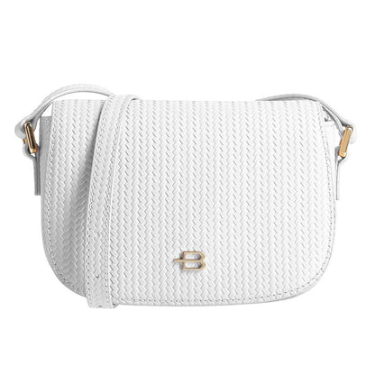 Baldinini Trend Chic Woven Calfskin Crossbody Bag