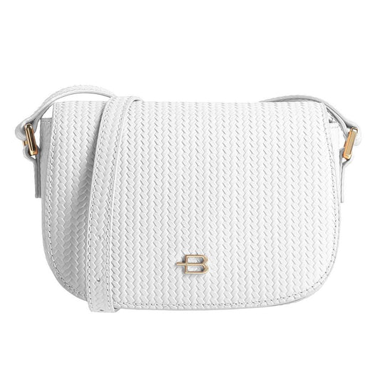 Baldinini Trend Chic Woven Calfskin Crossbody Bag