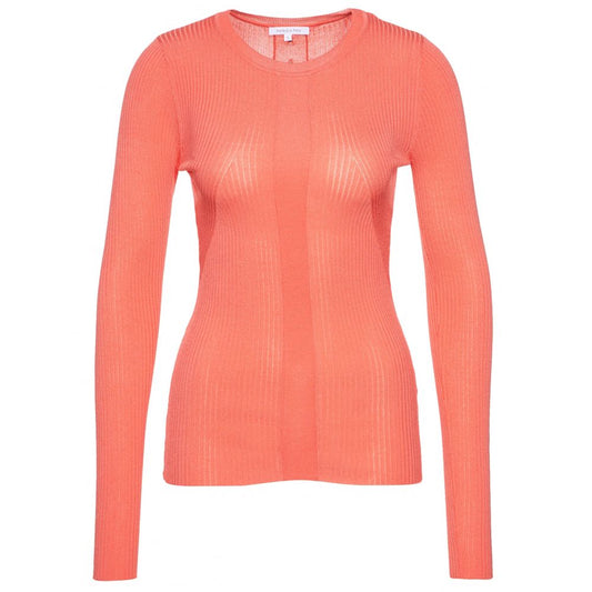 Patrizia Pepe Chic Pink Round Neck Sweater with Metallic Detail