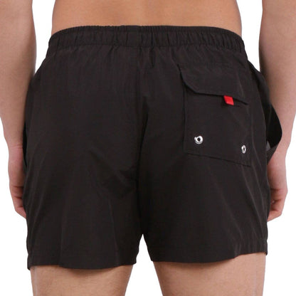 La Martina Sleek Black Drawstring Swim Boxers