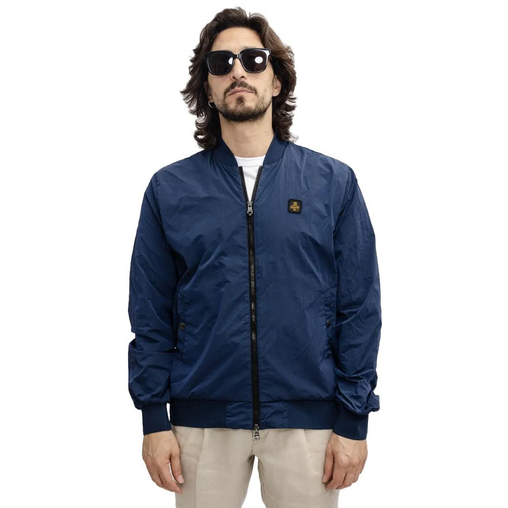 Refrigiwear Elevated Casual Blue Bomber Jacket