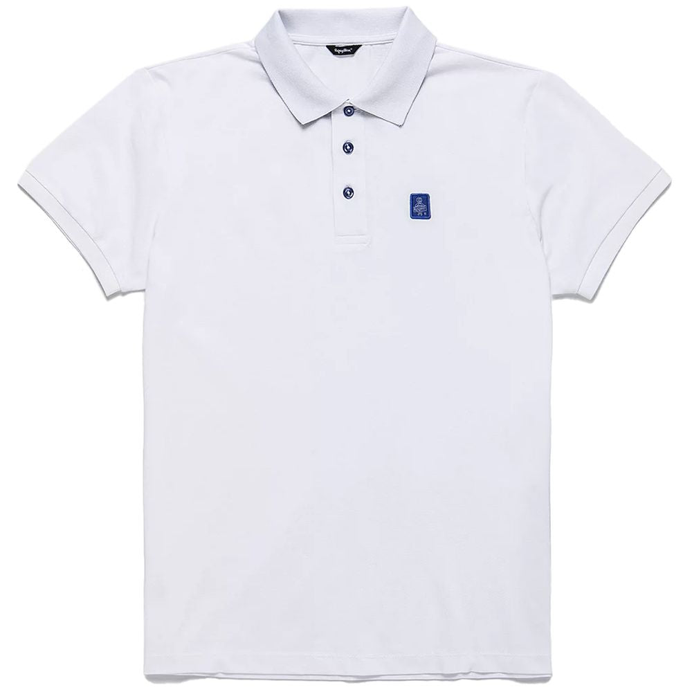 Refrigiwear Elegant White Cotton Pique Men's Polo