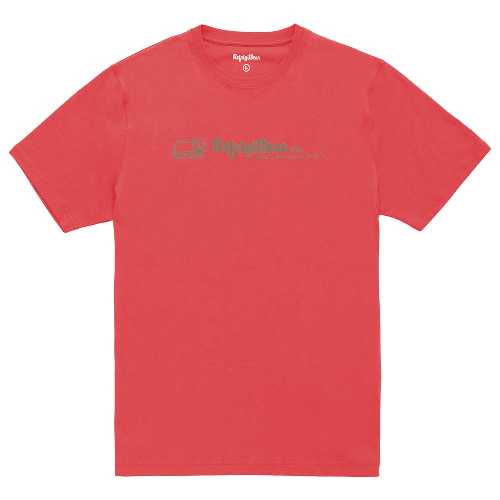 Refrigiwear Elegant Cotton Crew-Neck Tee with Logo Print