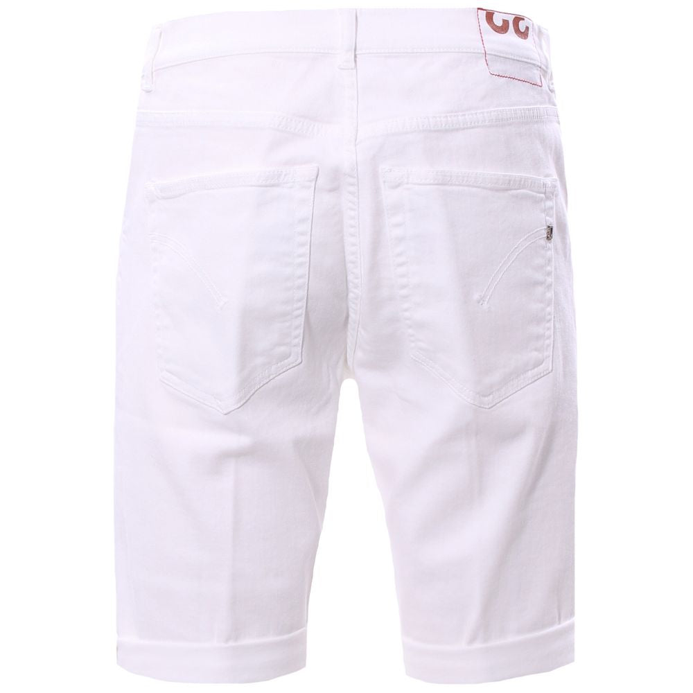 Dondup Chic White Stretch Cotton Bermuda Shorts