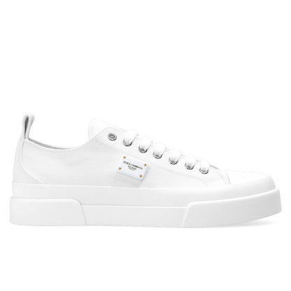 Dolce & Gabbana Elegant Canvas and Calfskin Sneakers