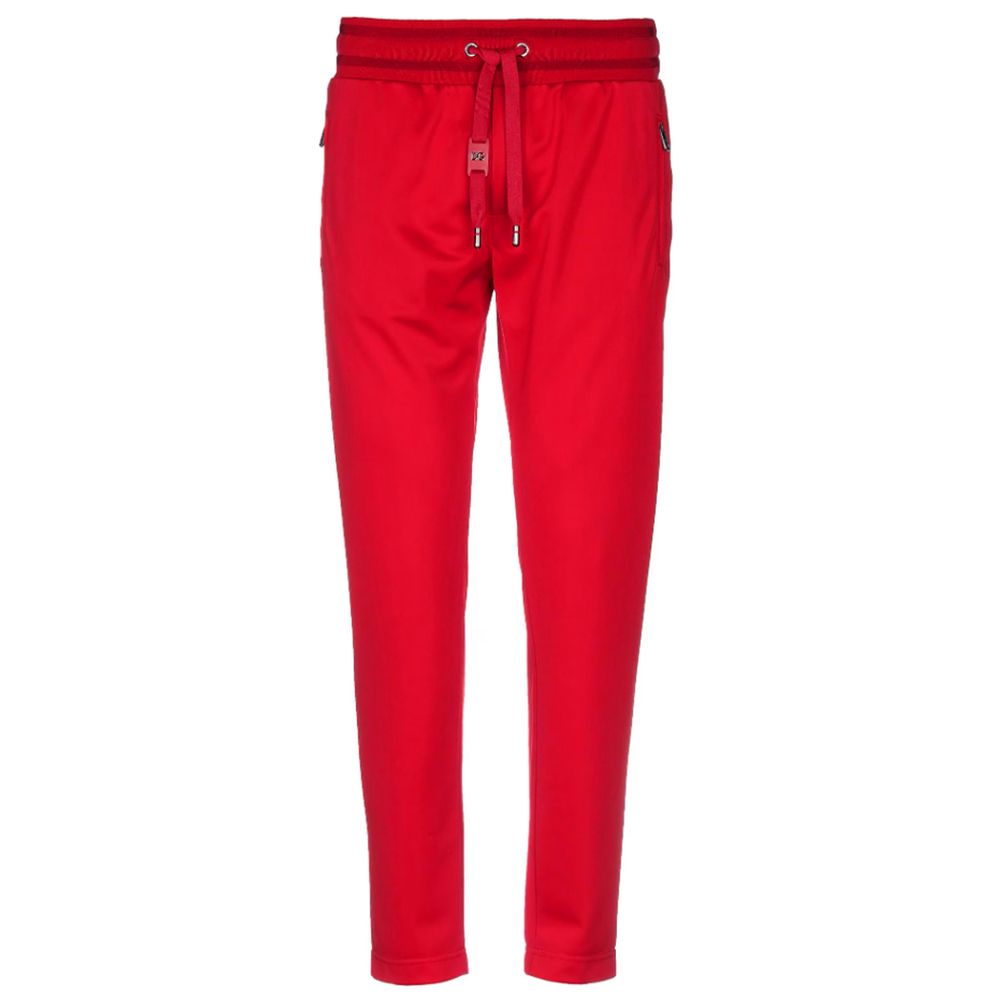 Dolce & Gabbana Elevate Your Style with Elite Pink Technical Tracksuit Trousers