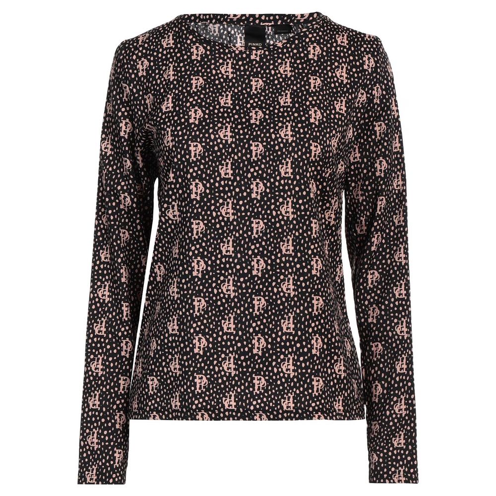 PINKO Chic Stretchy Black Blouse for Elegant Evenings