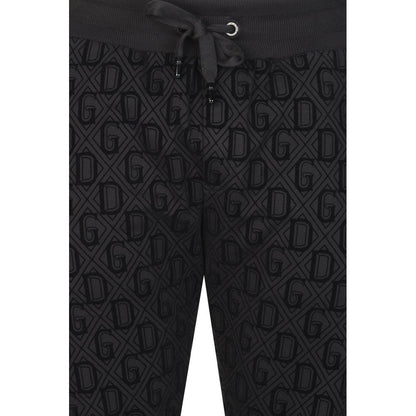 Dolce & Gabbana Velvet Logo Cotton Tracksuit Trousers