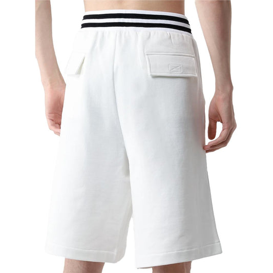 Dolce & Gabbana Elegant White Cotton Shorts with Logo Detail