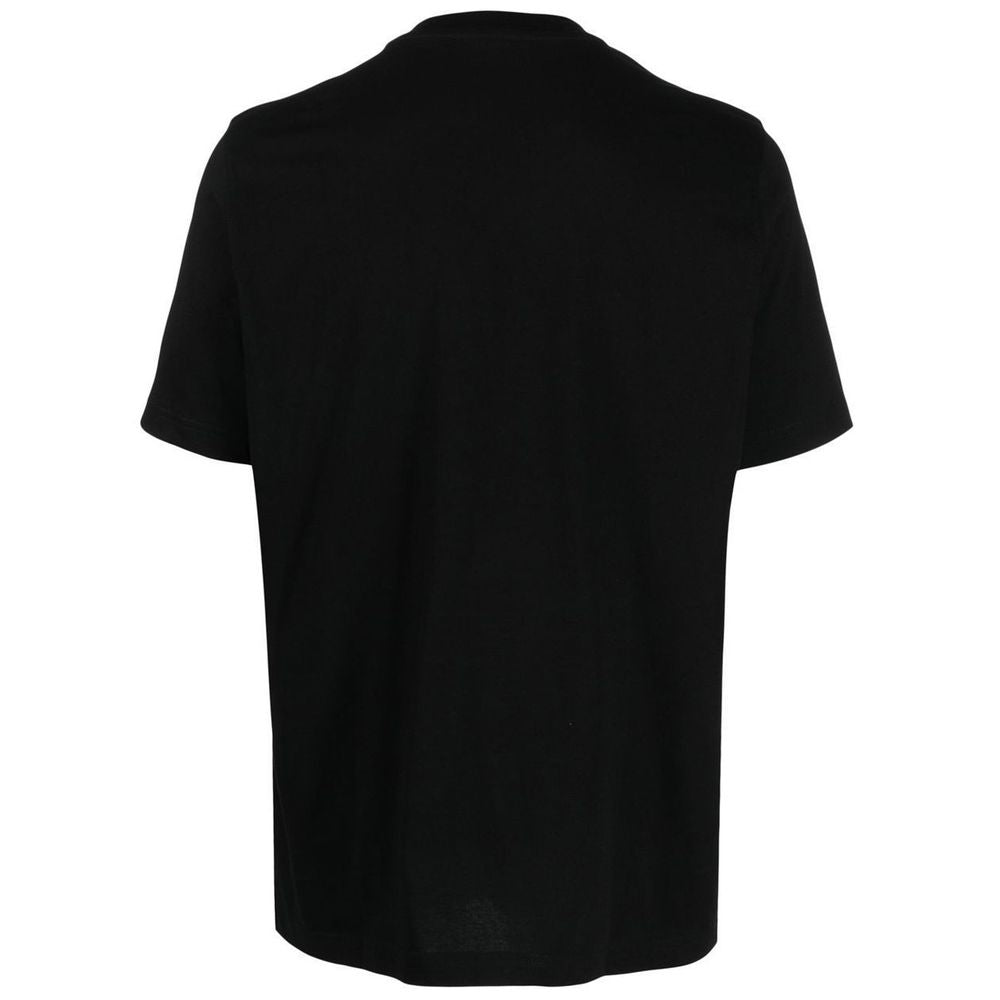 Diesel Black Cotton Tee with Vibrant Chest Print