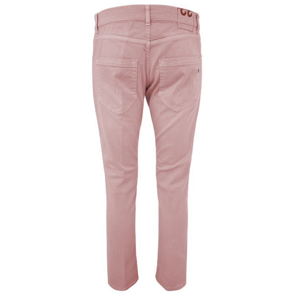 Dondup Chic Pink Stretch Cotton Trousers